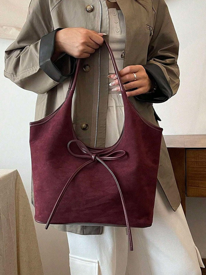 FLORITA | Suede Bow Bag
