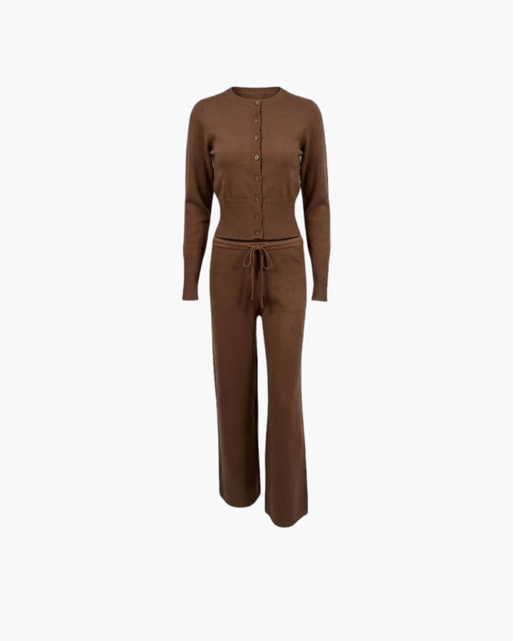 QUINN | Knitted Cardigan and Trousers Set