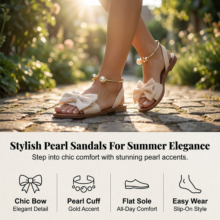 DAWSON | Stylish Pearl Ankle Strap Sandals