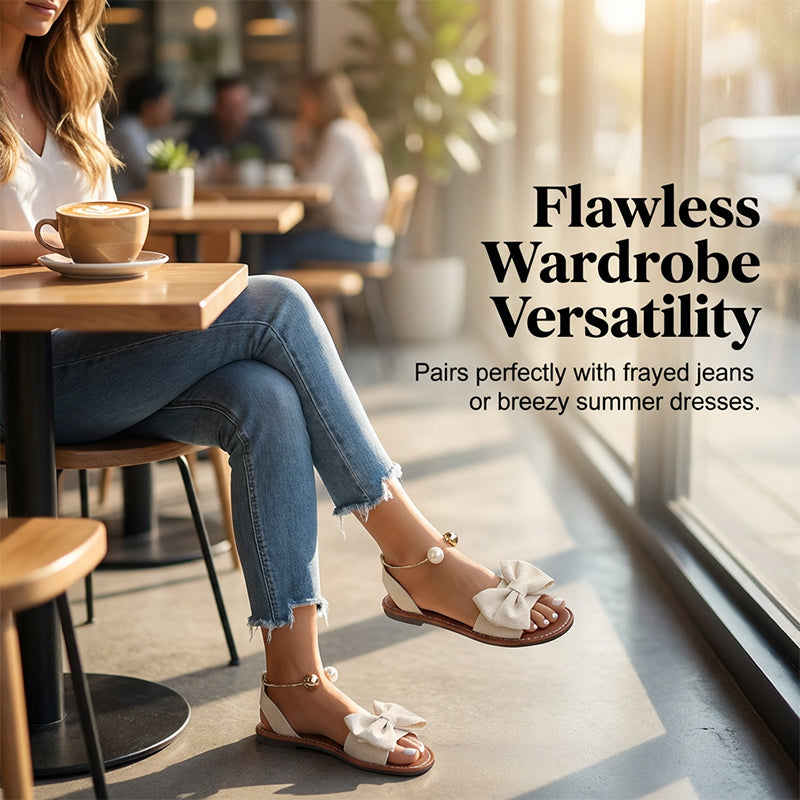 DAWSON | Stylish Pearl Ankle Strap Sandals