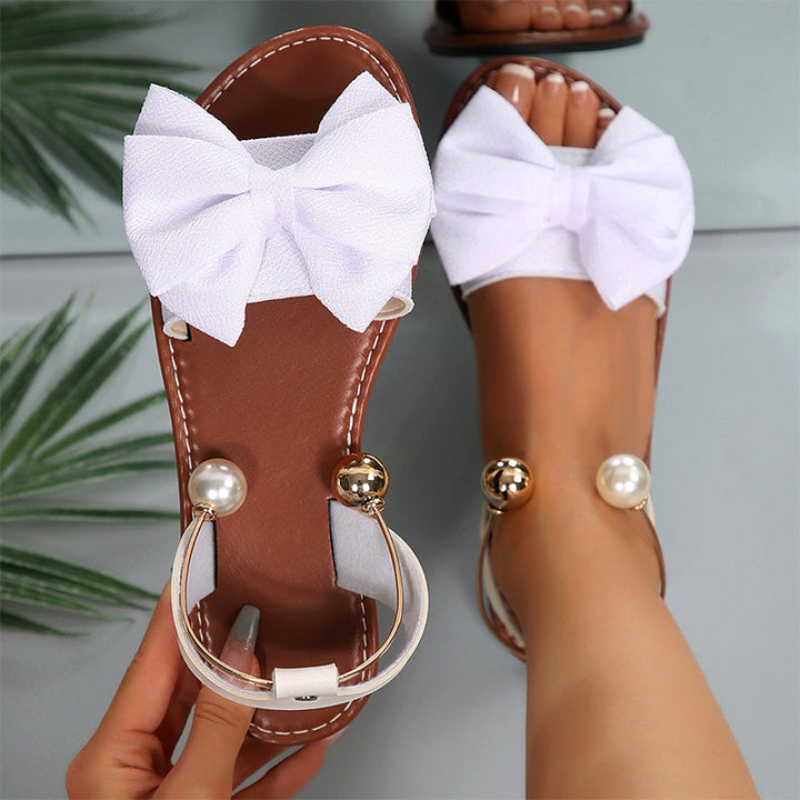 DAWSON | Stylish Pearl Ankle Strap Sandals