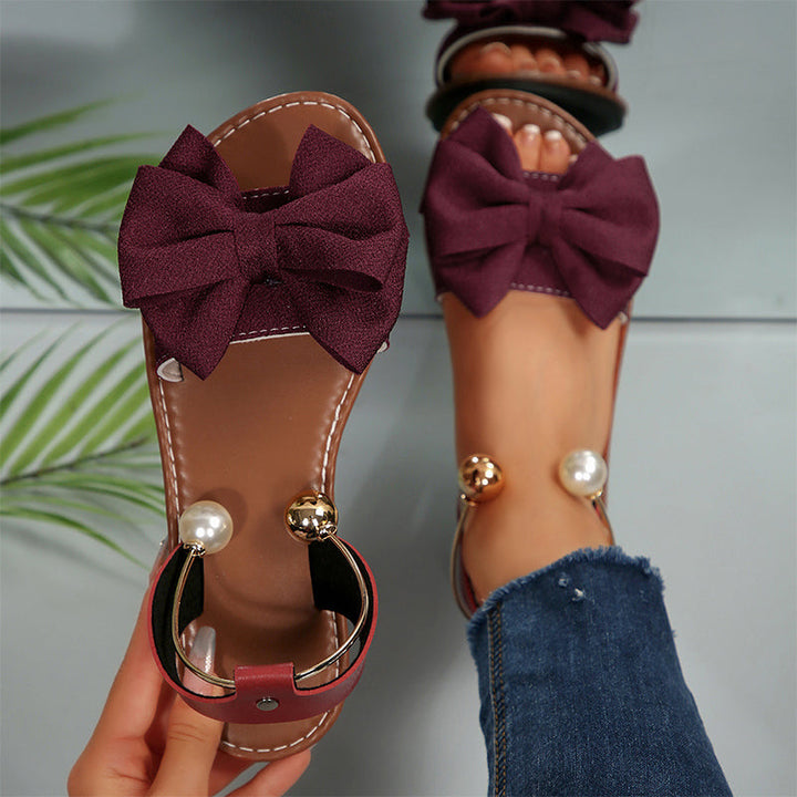 DAWSON | Stylish Pearl Ankle Strap Sandals
