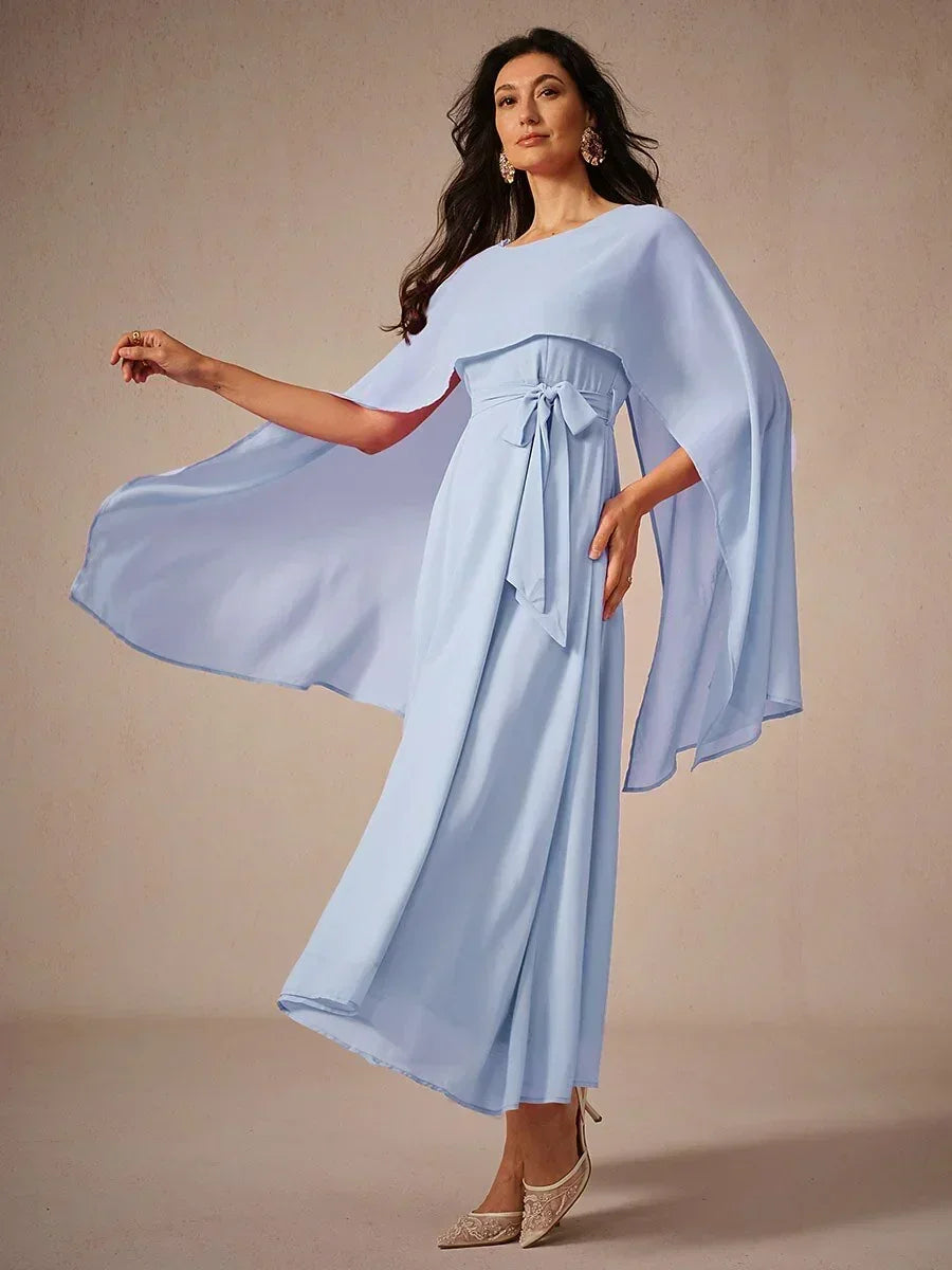 MAXIME | Two-Way Wearable See-Side Chiffon Maxi Dress