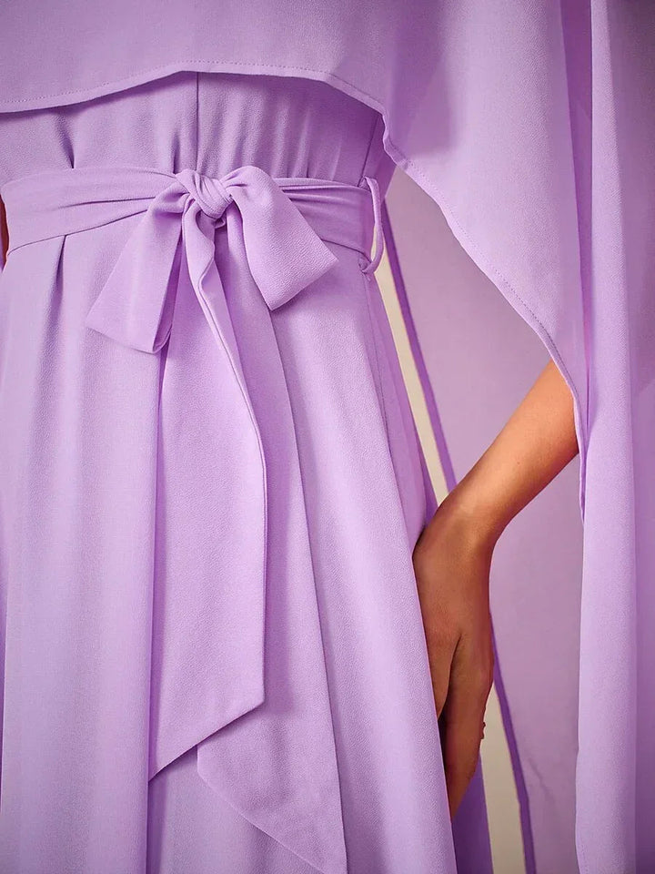 MAXIME | Two-Way Wearable See-Side Chiffon Maxi Dress