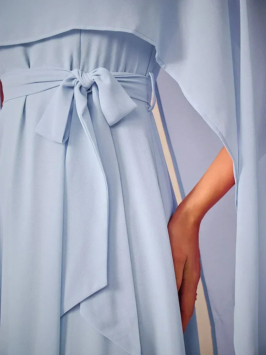MAXIME | Two-Way Wearable See-Side Chiffon Maxi Dress