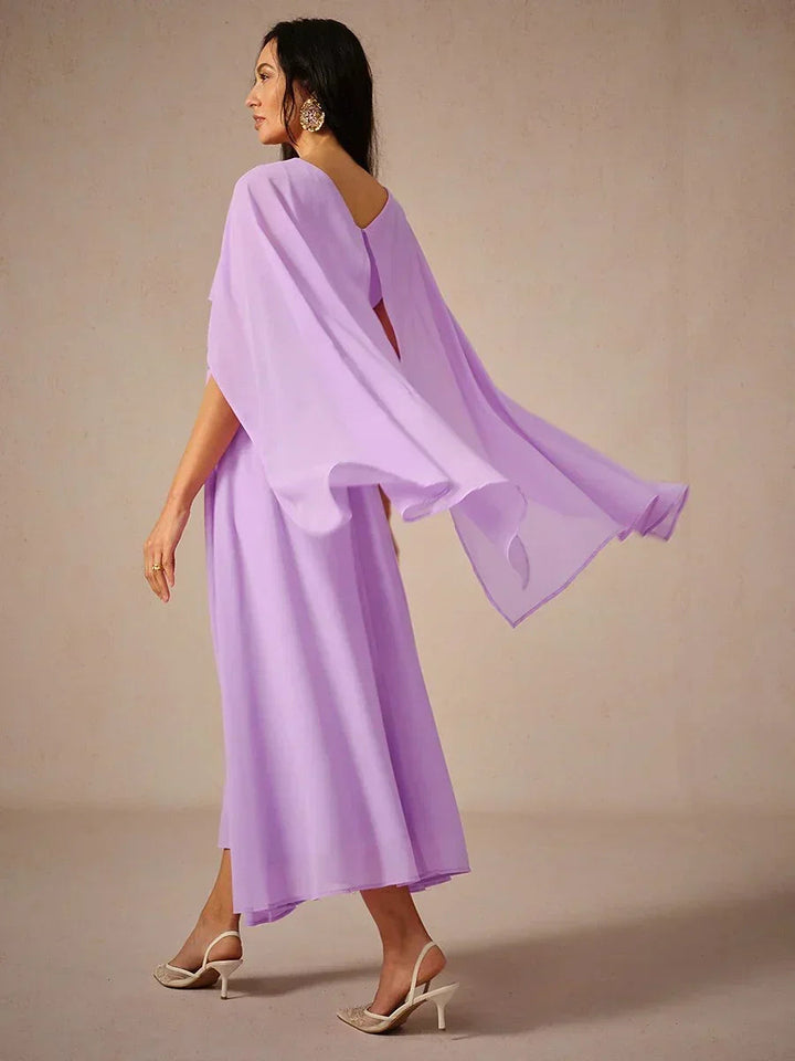 MAXIME | Two-Way Wearable See-Side Chiffon Maxi Dress