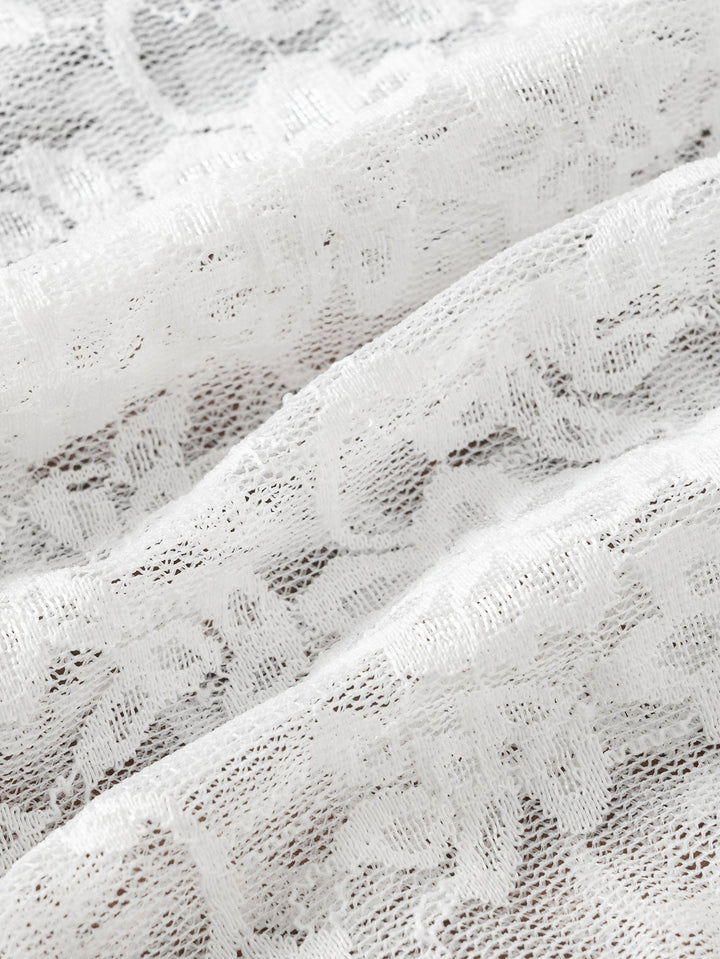 SHEILA | White Lace Three-Piece Tankini Set